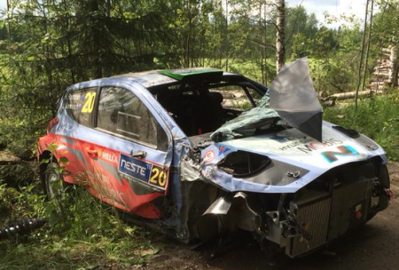 Ралли Финляндии 2015: Обзор СУ 6 -  очередная авария