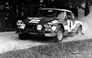 Аким Вармбольд (Achim Warmbold) и его напарник Жан Тодт (Jean Todt) за рулем Fiat-Abarth 124 Rally на Ралли Польши 1973 года